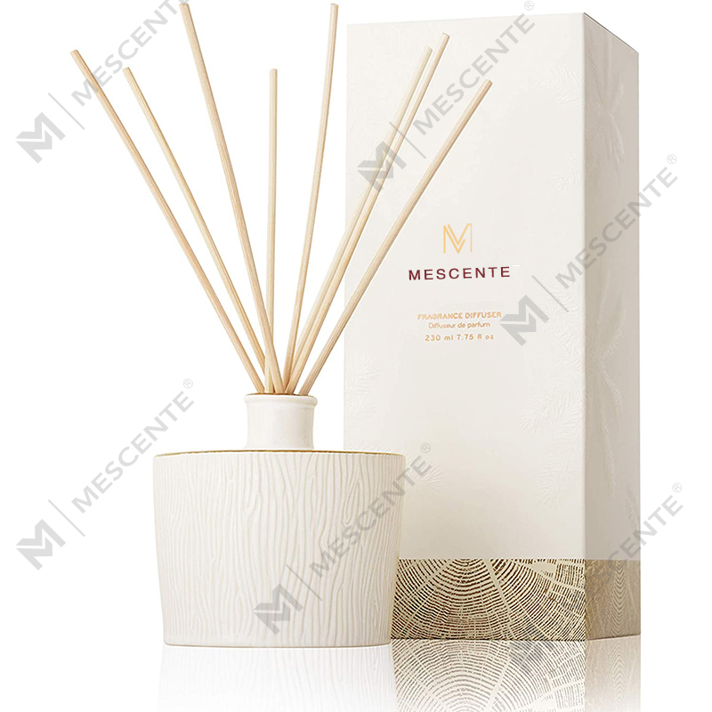 M&Scent Grosir Botol Kaca Mewah Stik Fiber Kayu Bulat Sekrup Aroma Reed Diffuser Gift Set