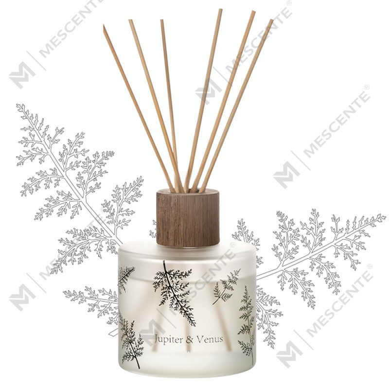 M&Scent Grosir Mewah Kustom Dekoratif Kaca Amber Tanpa Api Diffuser Aroma Bunga Transparan Unik