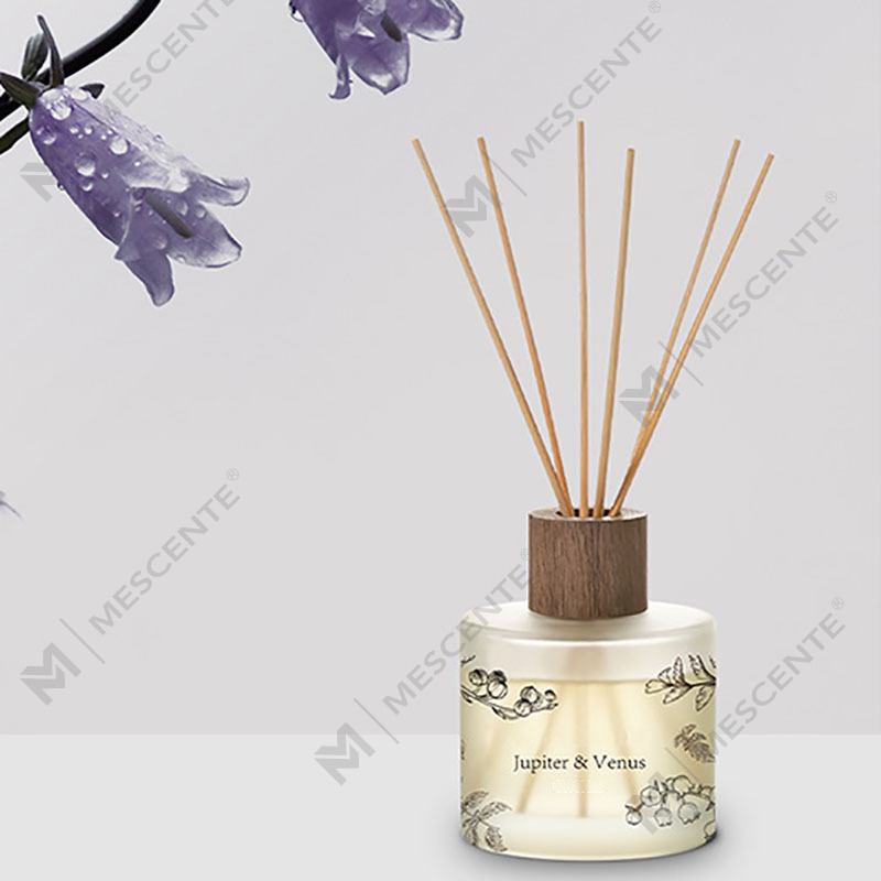 M&Scent Grosir Mewah Kustom Dekoratif Kaca Amber Tanpa Api Diffuser Aroma Bunga Transparan Unik