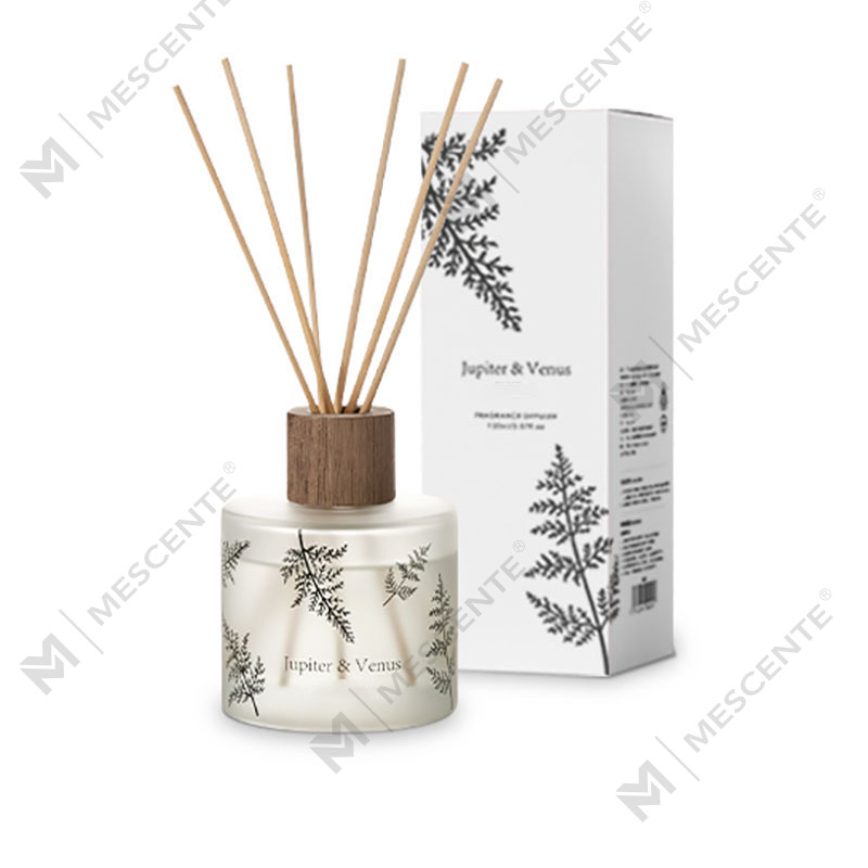 M&Scent Grosir Mewah Kustom Dekoratif Kaca Amber Tanpa Api Diffuser Aroma Bunga Transparan Unik