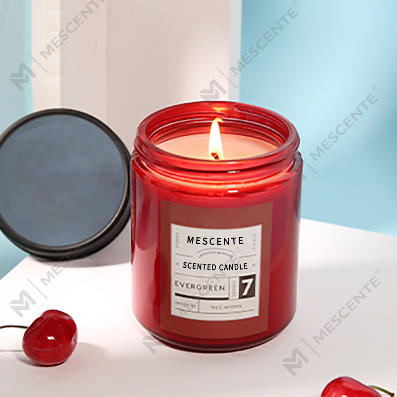 Lilin lilin kedelai beraroma mewah label pribadi M&Scent dengan penutup