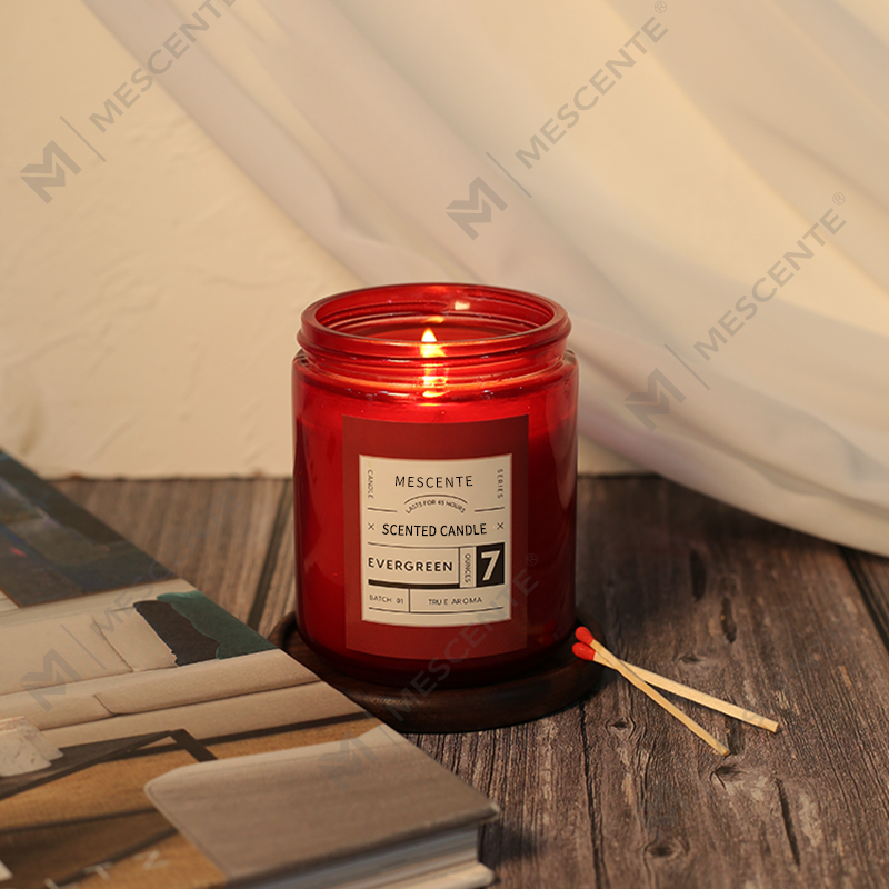 Lilin lilin kedelai beraroma mewah label pribadi M&Scent dengan penutup