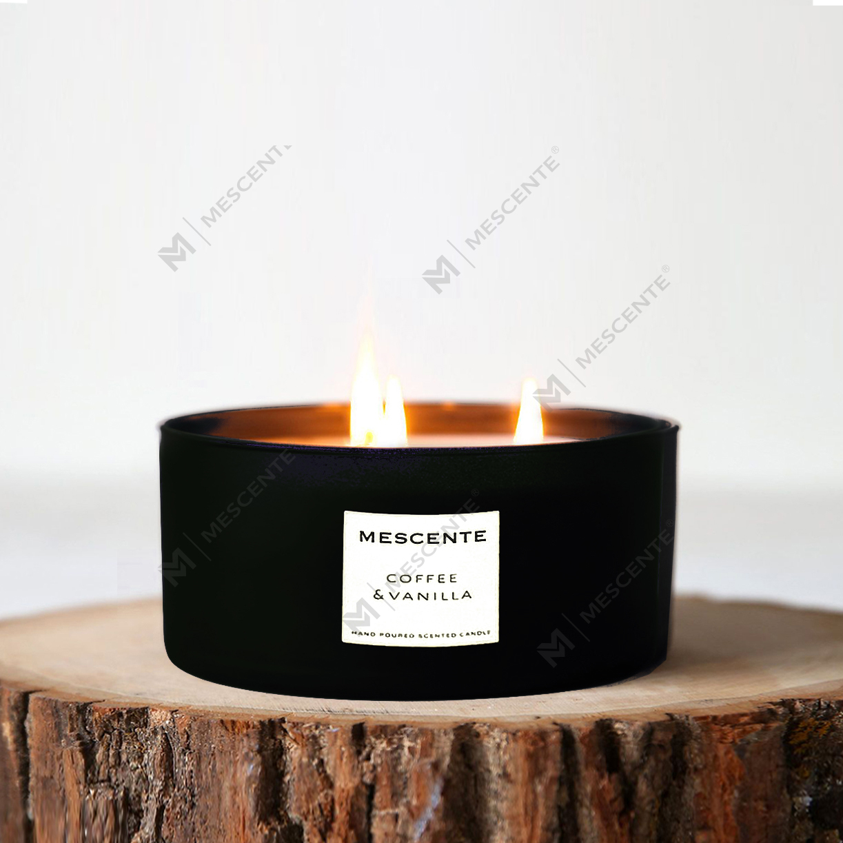 M&Scent grosir dekoratif aromaterapi 3 sumbu set hadiah lilin kelapa beraroma