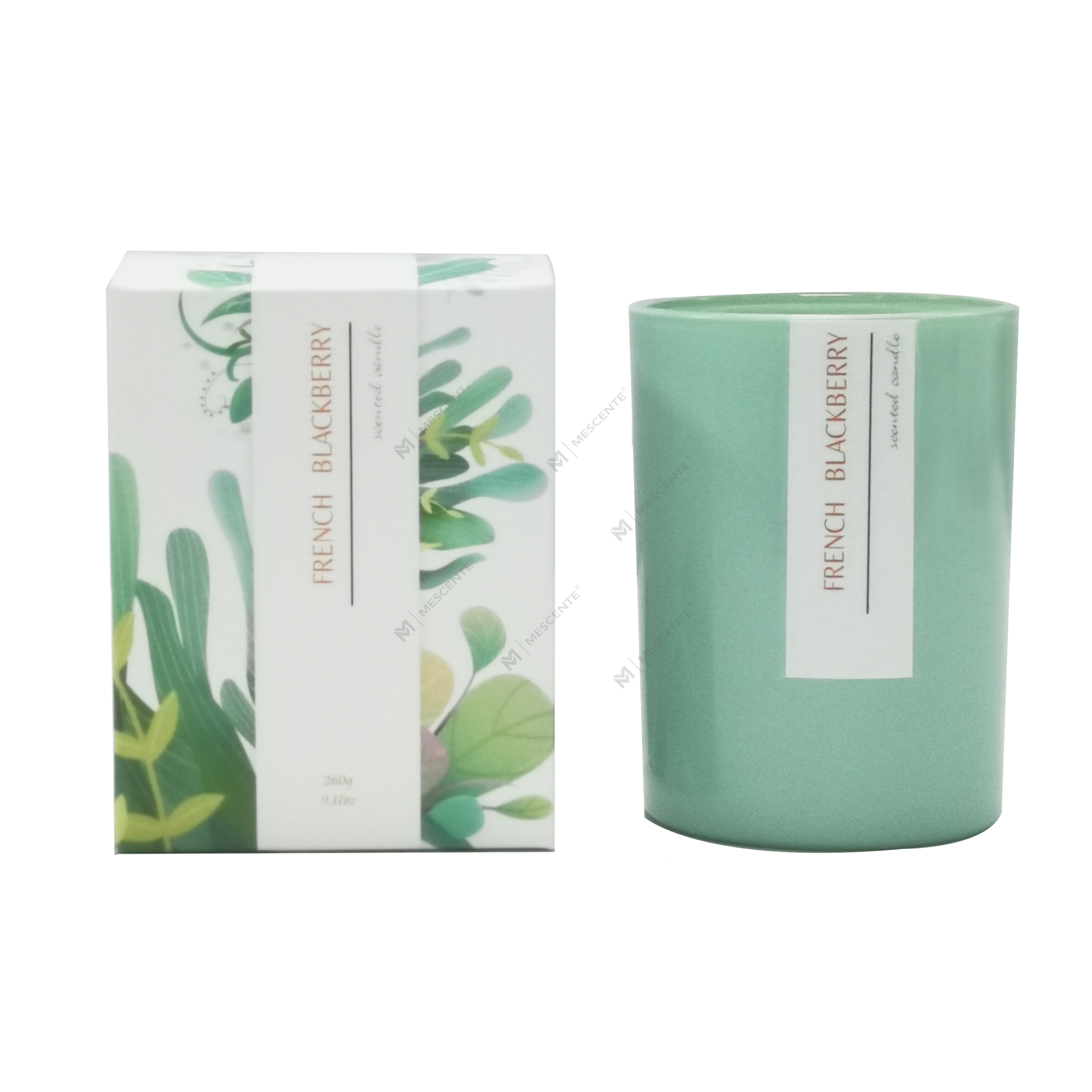 M&Scent label pribadi khusus lilin kelapa penghangat lilin palem beraroma dengan logo