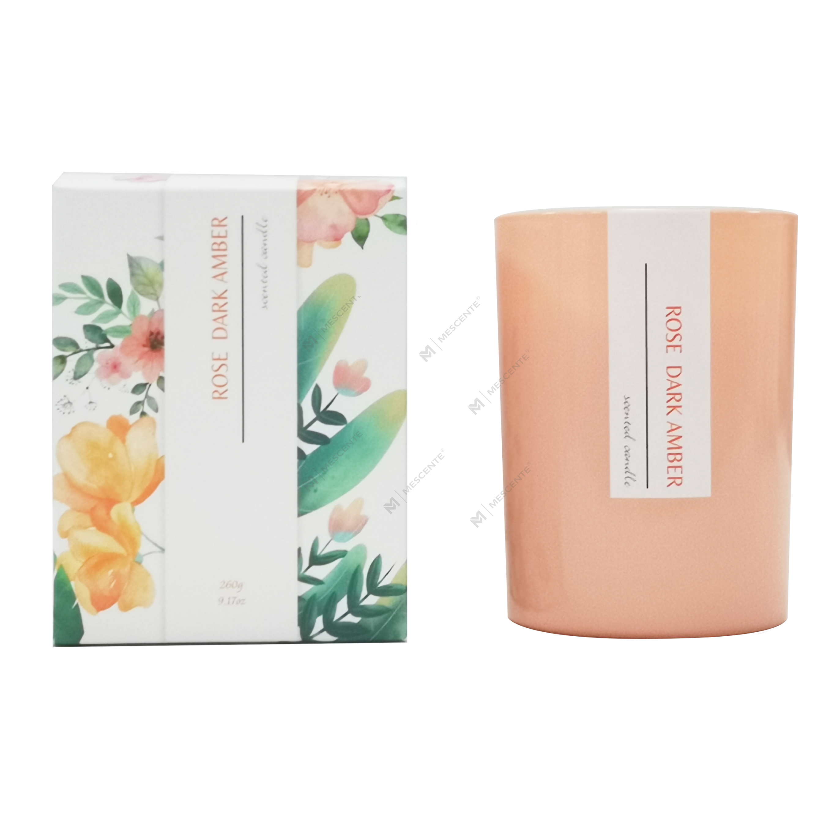 M&Scent label pribadi khusus lilin kelapa penghangat lilin palem beraroma dengan logo