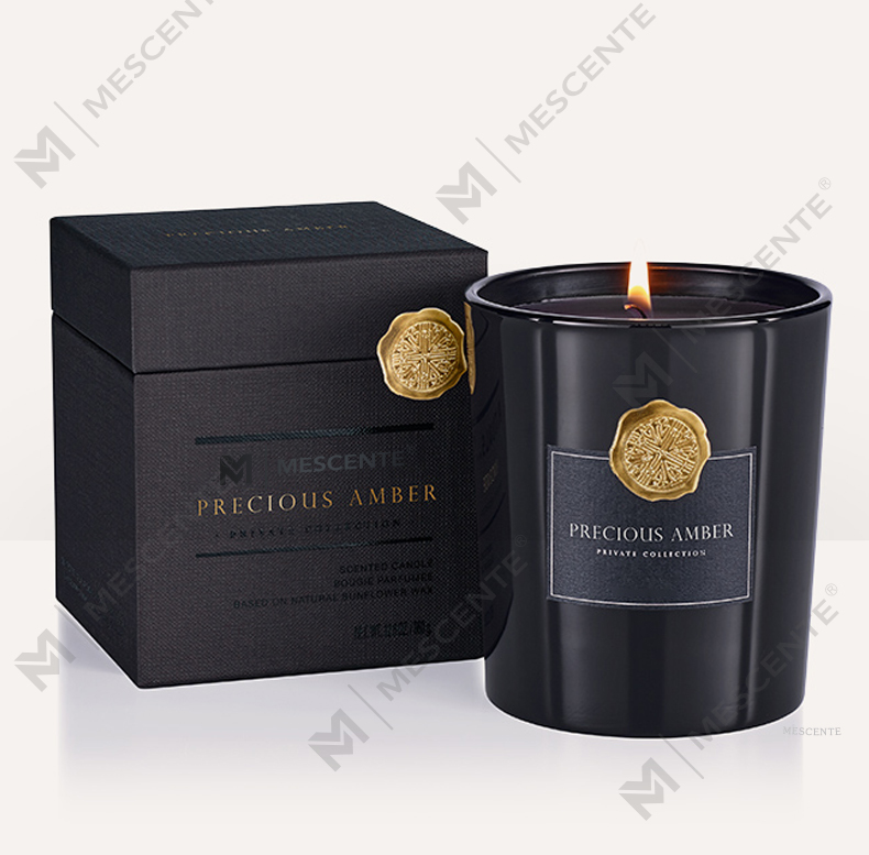 M&Scent stoples kaca dekoratif label pribadi kustom mewah lilin lilin kedelai beraroma