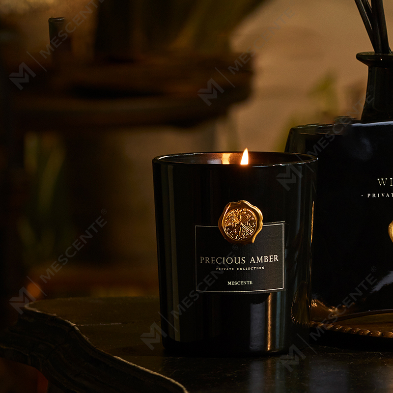 M&Scent stoples kaca dekoratif label pribadi kustom mewah lilin lilin kedelai beraroma