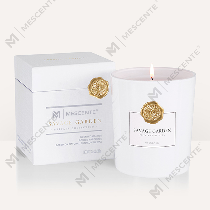 M&Scent stoples kaca dekoratif label pribadi kustom mewah lilin lilin kedelai beraroma