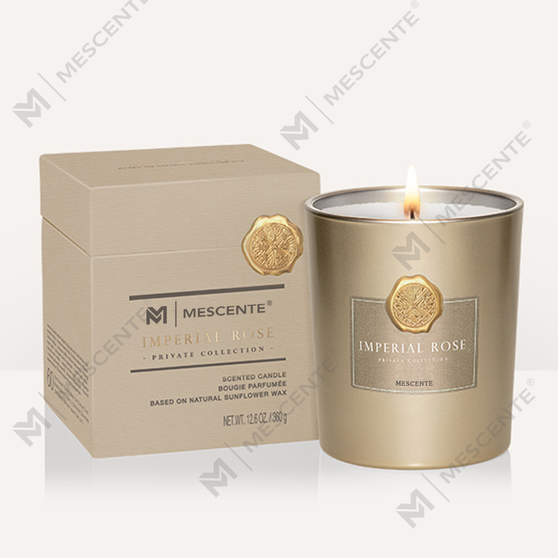 M&Scent stoples kaca dekoratif label pribadi kustom mewah lilin lilin kedelai beraroma