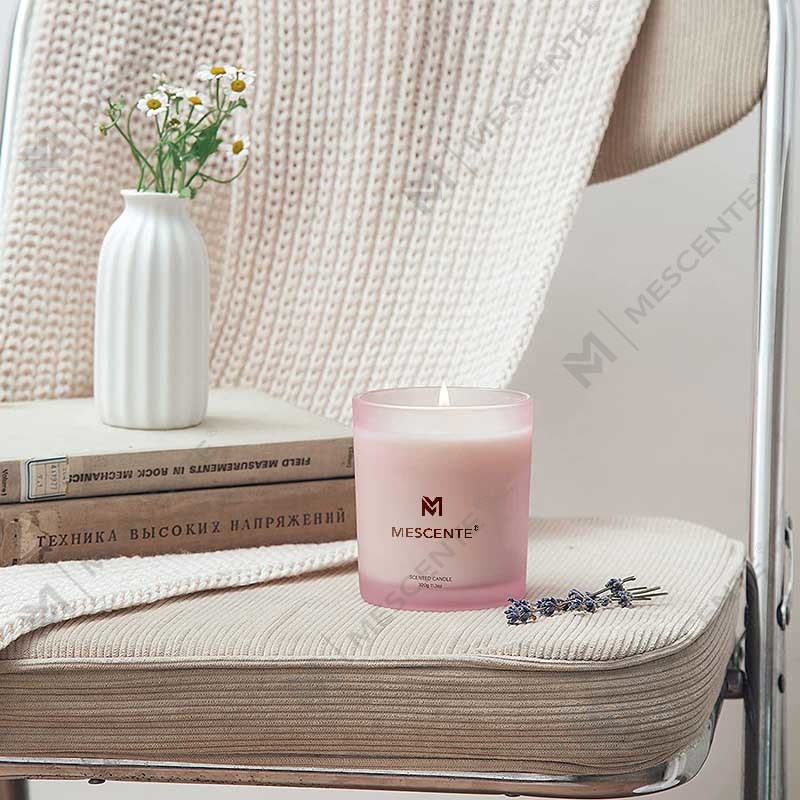 M&Scent Grosir Kustom Mewah Terlaris Label Pribadi Lilin Beraroma Lilin Kedelai Lavender Sumbu