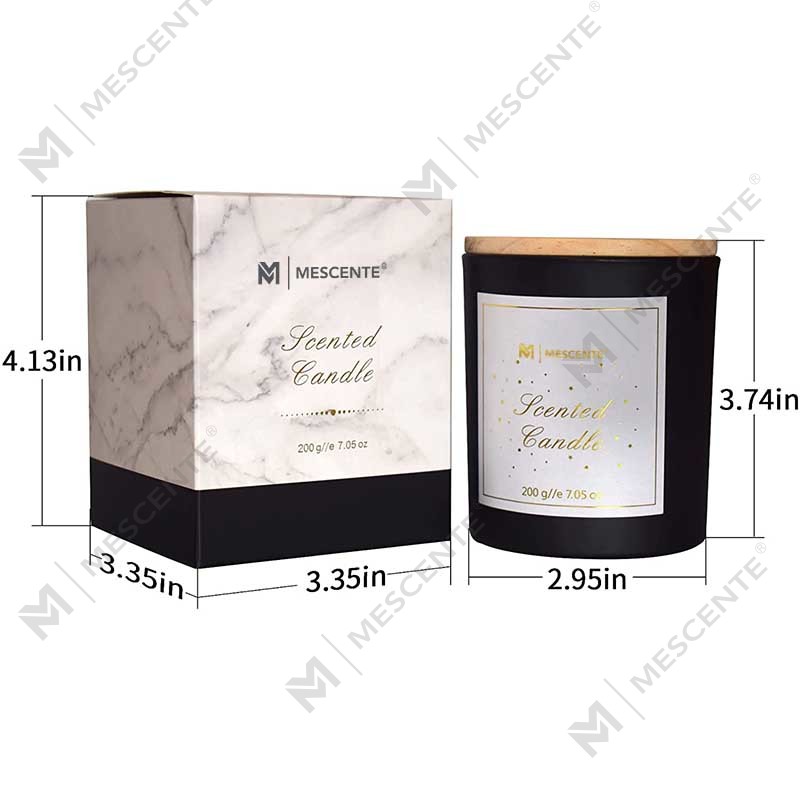 M&Scent Logo Kustom Mini Botol Kaca Kristal Bulat Lilin Beraroma Lilin Kedelai Kopi Kuat dengan Kotak dalam Jumlah Besar