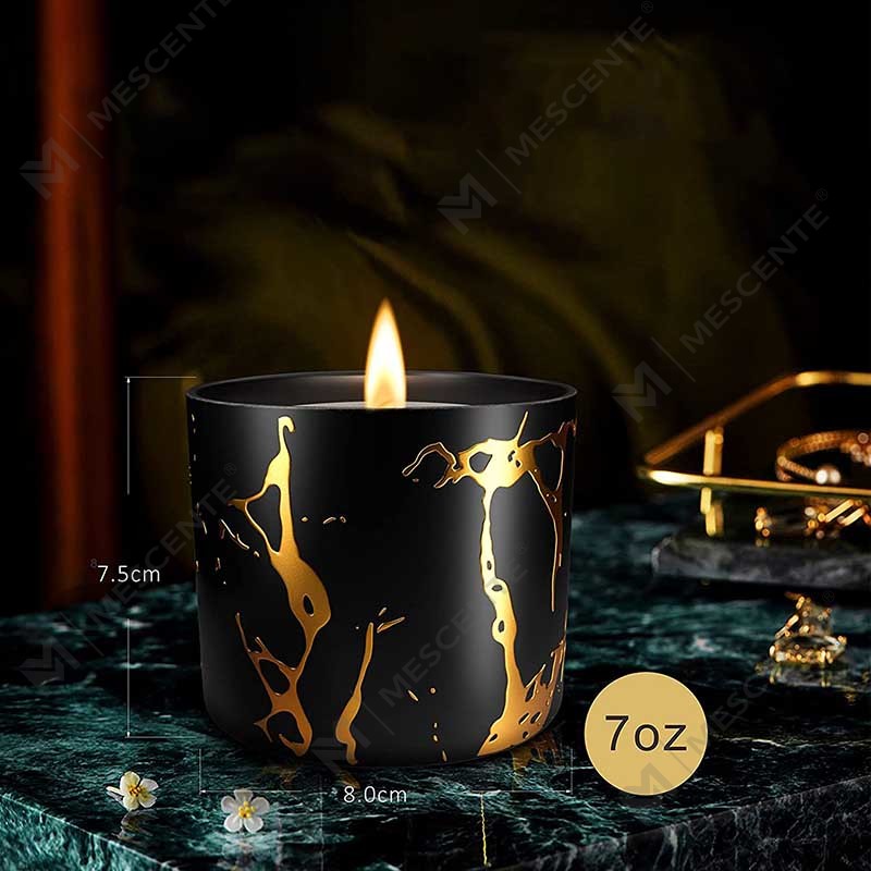 Set Hadiah Lilin Beraroma Lilin Kedelai Buatan Tangan Toples Lilin Emas Sereal Dekorasi Rumah Keramik Pribadi Kustom Ukuran Besar Mewah Mewah