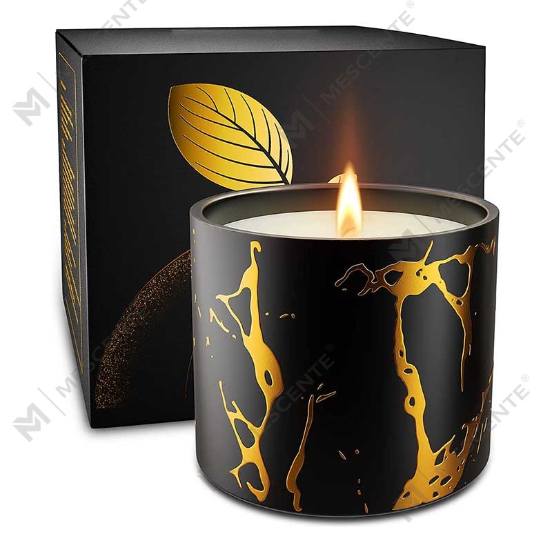 Set Hadiah Lilin Beraroma Lilin Kedelai Buatan Tangan Toples Lilin Emas Sereal Dekorasi Rumah Keramik Pribadi Kustom Ukuran Besar Mewah Mewah