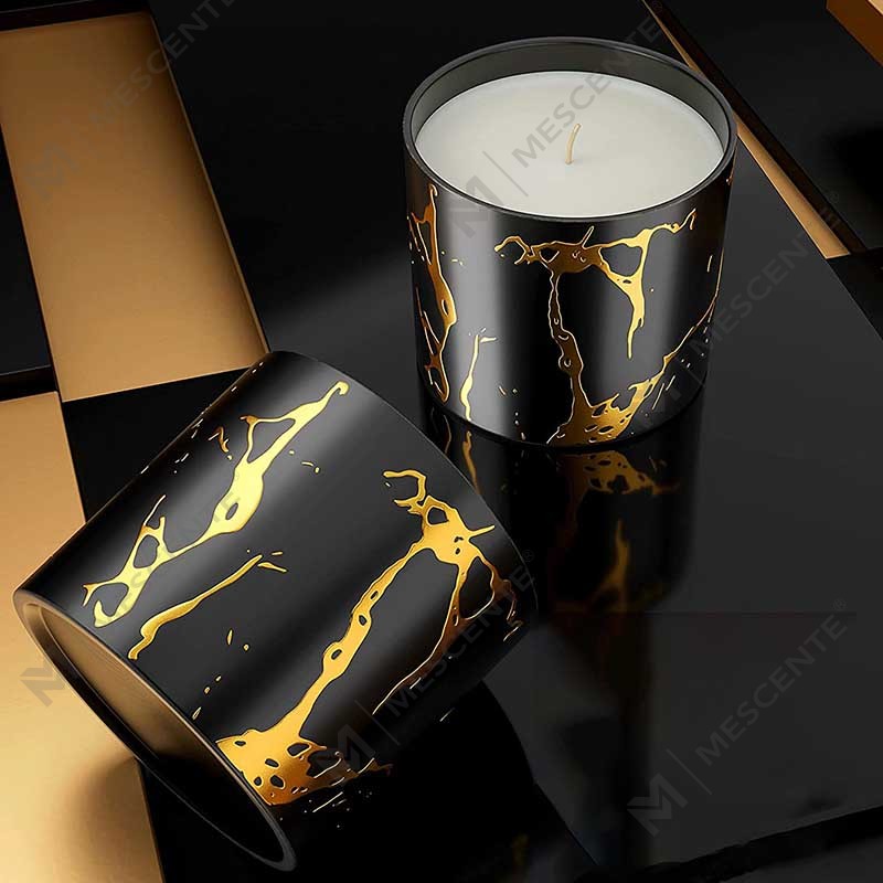 Set Hadiah Lilin Beraroma Lilin Kedelai Buatan Tangan Toples Lilin Emas Sereal Dekorasi Rumah Keramik Pribadi Kustom Ukuran Besar Mewah Mewah