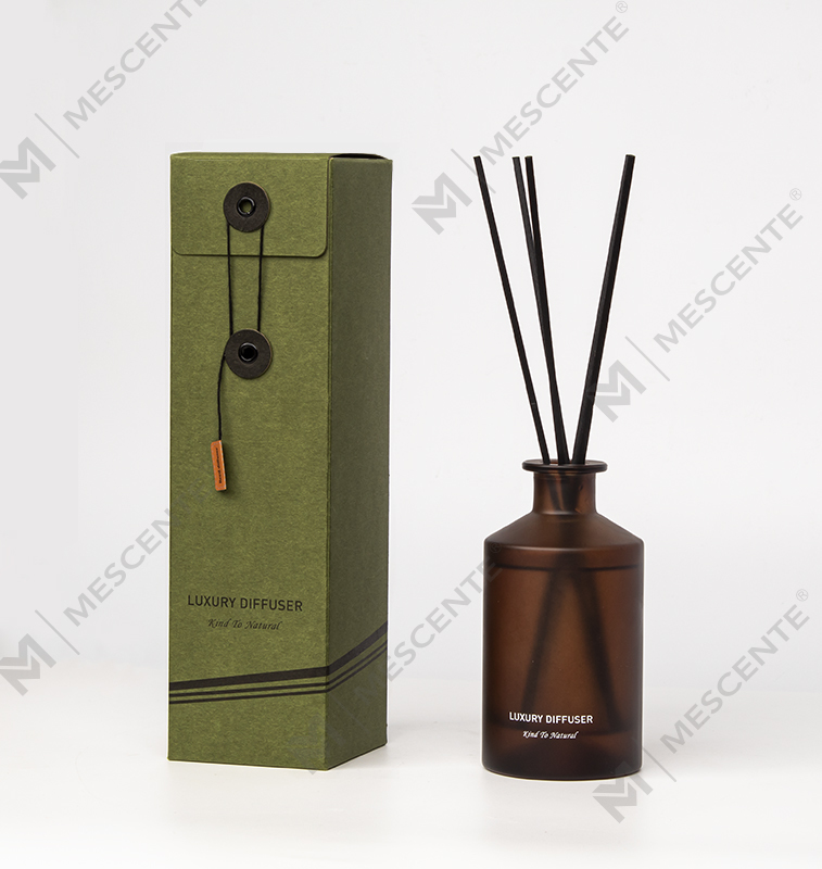 M&Scent Botol Kaca Buram Mewah Kustom Diffuser Buluh Minyak Esensial Rumah