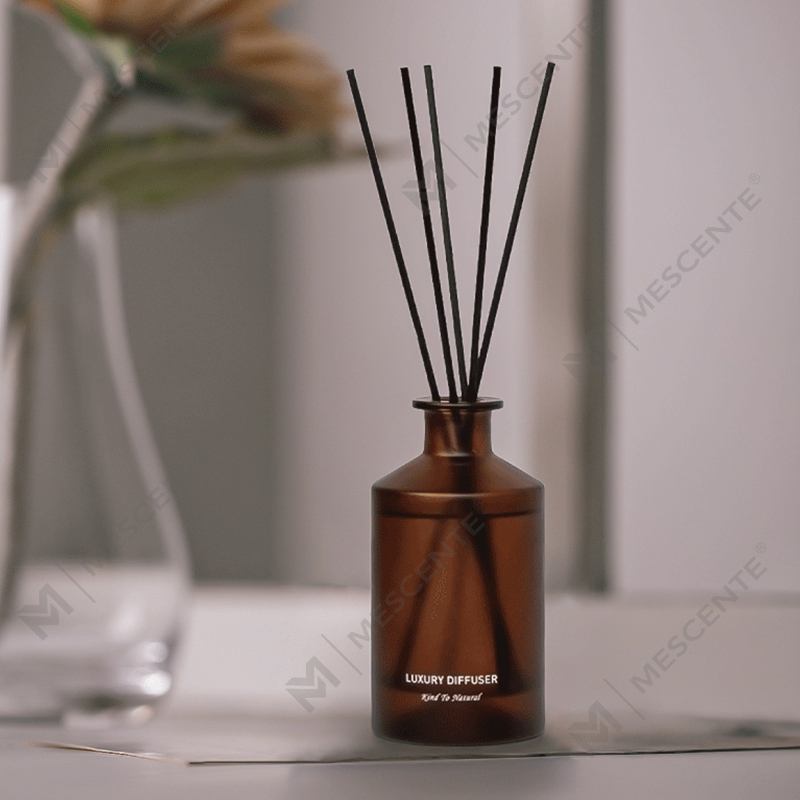 M&Scent Botol Kaca Buram Mewah Kustom Diffuser Buluh Minyak Esensial Rumah