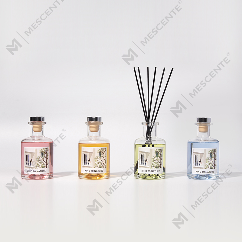 M&Scent Diffuser Buluh Minyak Esensial Botol Besar Dekoratif Mewah dengan Set Kado Bunga Kering