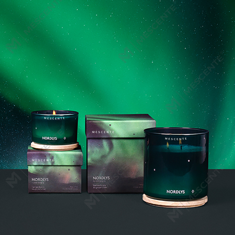 M&Scent Lilin Lilin Kedelai Beraroma Dekoratif Natal Buatan Tangan Kustom Mewah dengan Kotak Hadiah