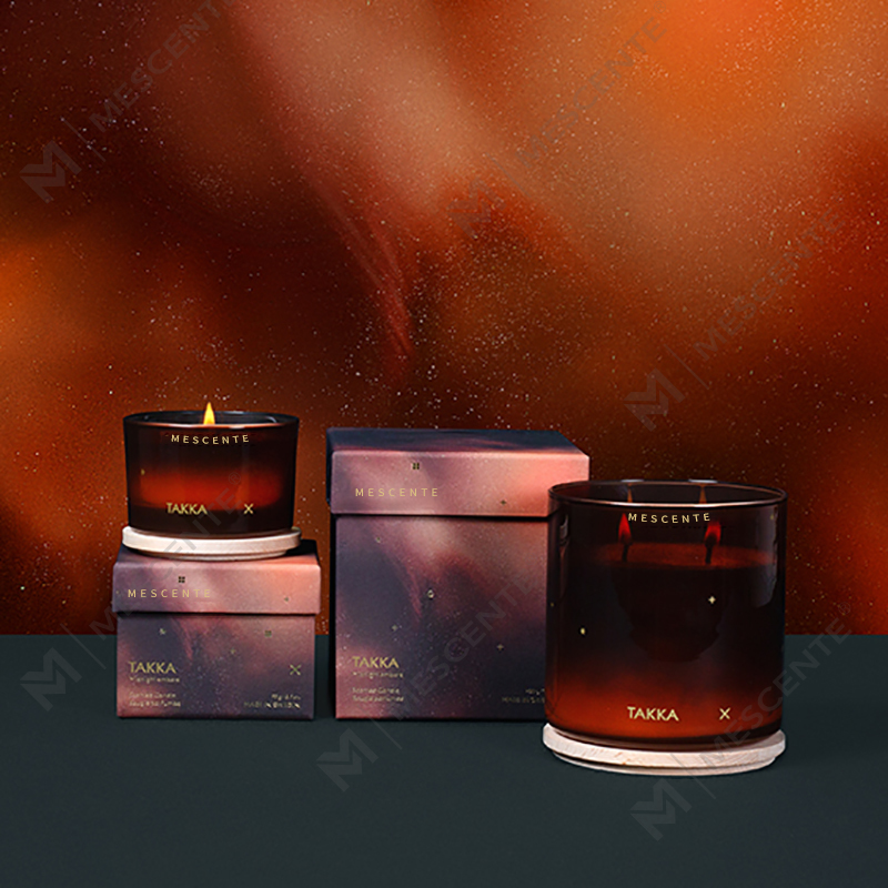 M&Scent Lilin Lilin Kedelai Beraroma Dekoratif Natal Buatan Tangan Kustom Mewah dengan Kotak Hadiah