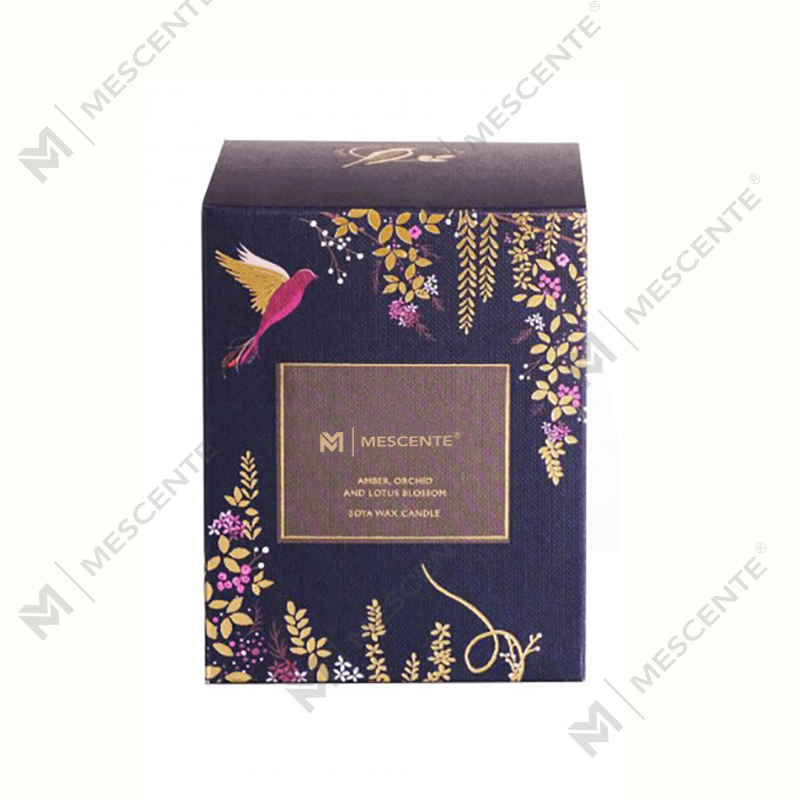 Label Pribadi Lilin Sumbu Kayu Hitam yang Dipersonalisasi Beraroma Mewah Dengan Kristal