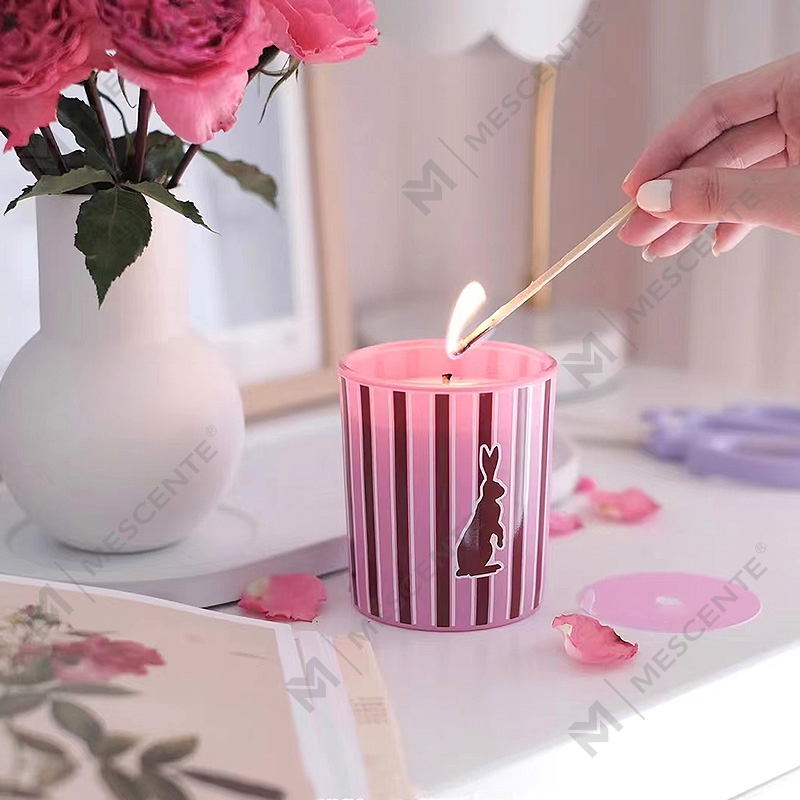 M&Scent grosir stoples kaca wewangian rumah mewah kustom lilin lilin kedelai beraroma