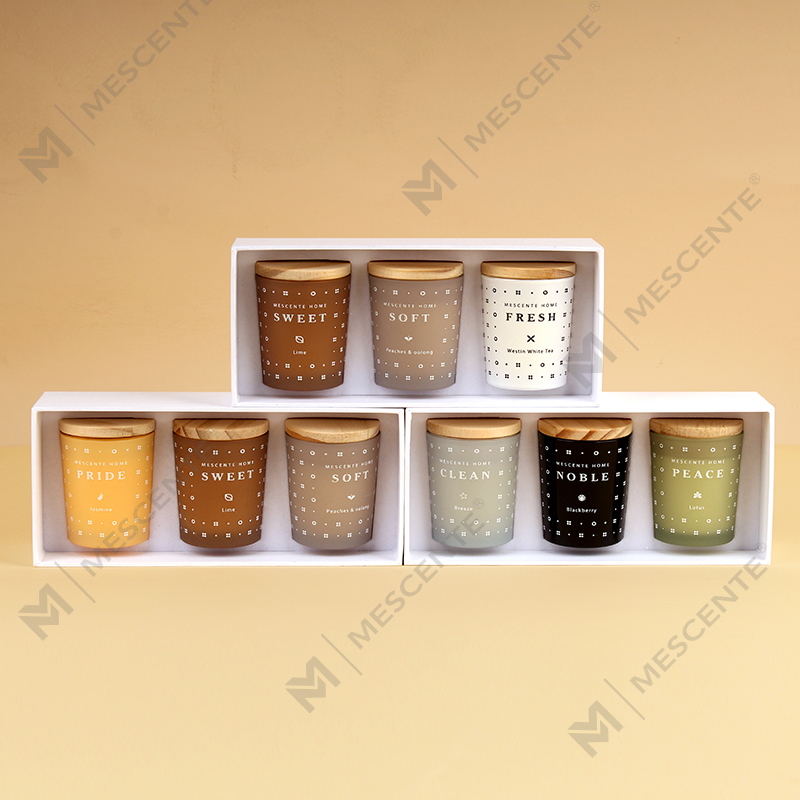 M23352 3 Pak Set Lilin Beraroma Aromaterapi Lilin Kedelai Rumah Tangga
