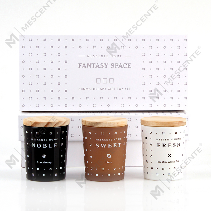 M23352 3 Pak Set Lilin Beraroma Aromaterapi Lilin Kedelai Rumah Tangga