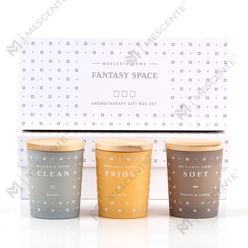 M23352 3 Pak Set Lilin Beraroma Aromaterapi Lilin Kedelai Rumah Tangga
