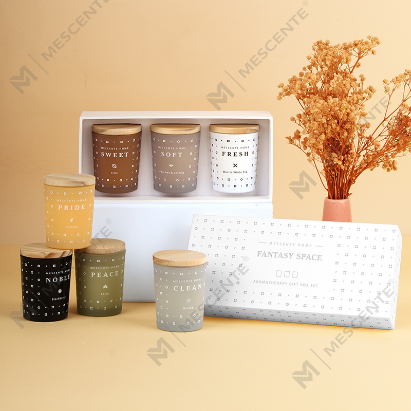 M23352 3 Pak Set Lilin Beraroma Aromaterapi Lilin Kedelai Rumah Tangga