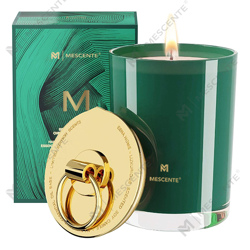 M&Scent Lilin Kedelai Putih Mewah Logo Lilin Beraroma Pernikahan yang Dipersonalisasi, Lilin Perkemahan Khusus