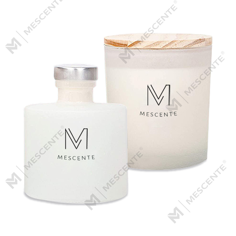 M&Scent Set Hadiah Penyebar Buluh Lilin Kedelai Beraroma Aroma Dekorasi Musim Gugur Label Pribadi Dipersonalisasi Mewah