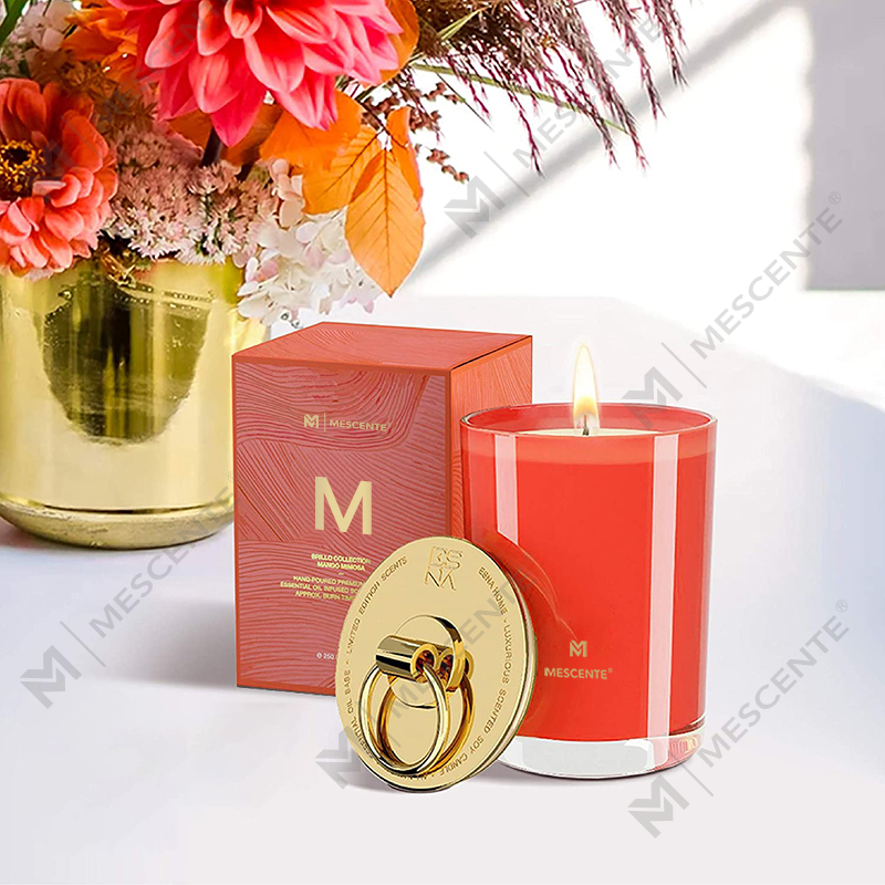 M&Scent Lilin Kedelai Putih Mewah Logo Lilin Beraroma Pernikahan yang Dipersonalisasi, Lilin Perkemahan Khusus