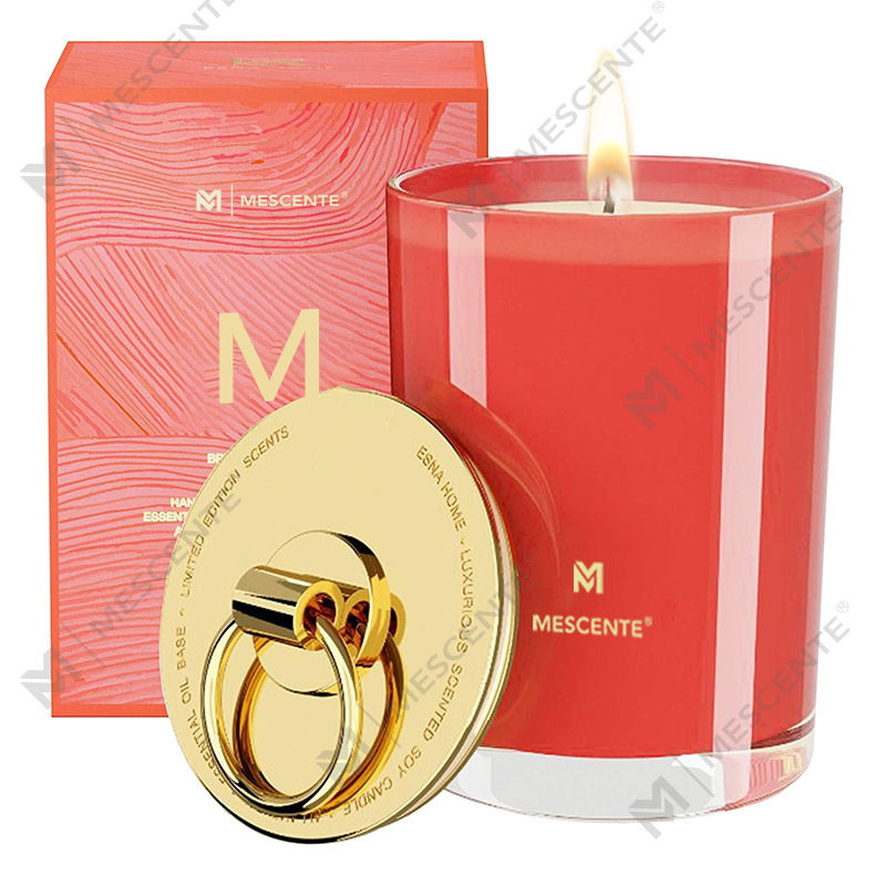 M&Scent Lilin Kedelai Putih Mewah Logo Lilin Beraroma Pernikahan yang Dipersonalisasi, Lilin Perkemahan Khusus