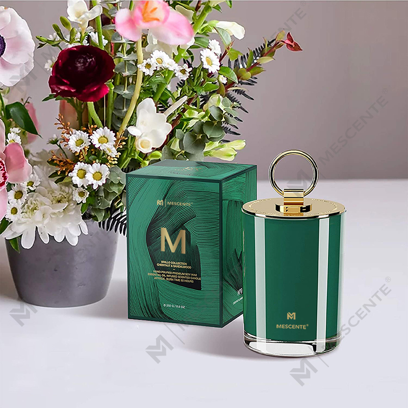 M&Scent Lilin Kedelai Putih Mewah Logo Lilin Beraroma Pernikahan yang Dipersonalisasi, Lilin Perkemahan Khusus