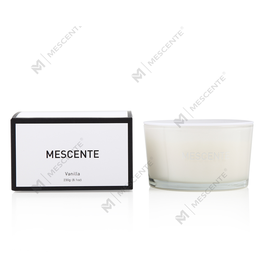 Toples Kaca Label Pribadi Grosir Mescente 3 Sumbu 100% Lilin Beraroma Kedelai