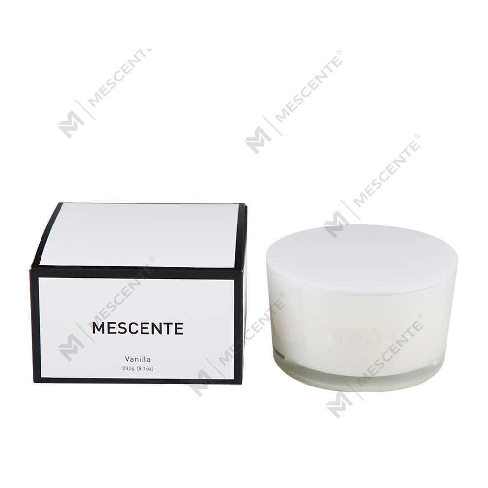 Toples Kaca Label Pribadi Grosir Mescente 3 Sumbu 100% Lilin Beraroma Kedelai