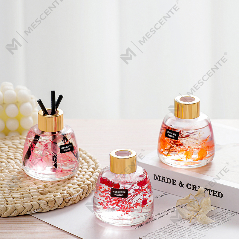 Botol Putih Mini Parfum Bunga Minyak Penyebar Aroma Buluh, Set Kado Penyebar Buluh Thailand Wangi