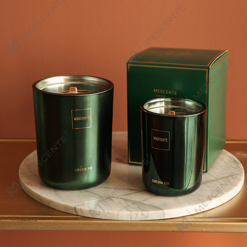 M&Scent Grosir Disesuaikan Mewah Label Pribadi Pilar Lilin Kedelai Beraroma Lilin Aroma Sumbu Kayu