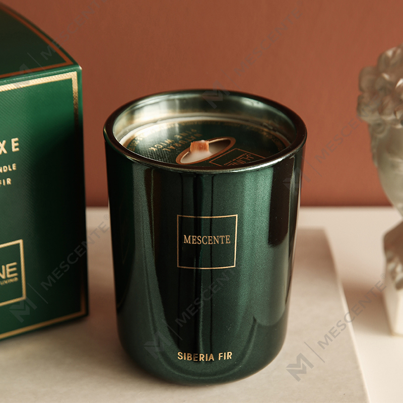 M&Scent Grosir Disesuaikan Mewah Label Pribadi Pilar Lilin Kedelai Beraroma Lilin Aroma Sumbu Kayu