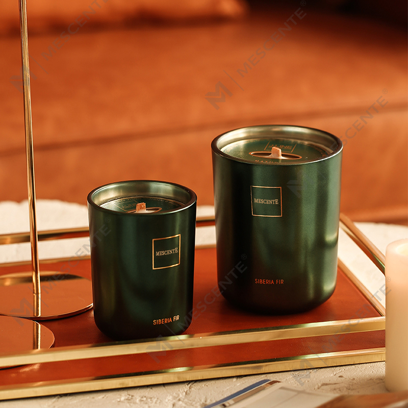 M&Scent Grosir Disesuaikan Mewah Label Pribadi Pilar Lilin Kedelai Beraroma Lilin Aroma Sumbu Kayu