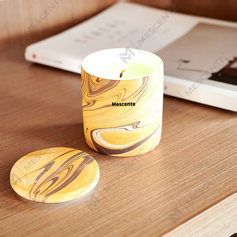 M&Scent Grosir Murah Disesuaikan Mewah Label Pribadi Pilar Lilin Kedelai Beraroma Lilin Aroma Sumbu Kayu