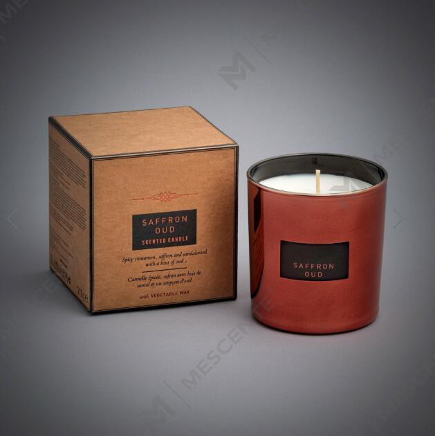 Lilin kedelai beraroma kaca cermin kapasitas besar 540g