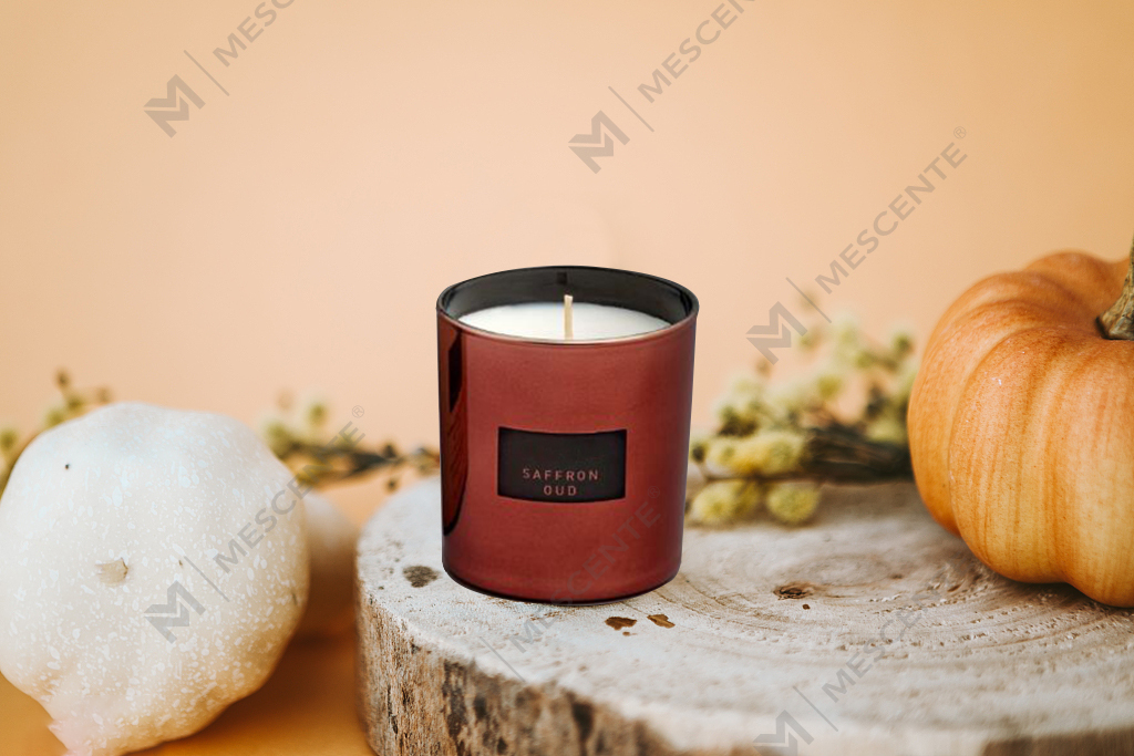 Lilin kedelai beraroma kaca cermin kapasitas besar 540g