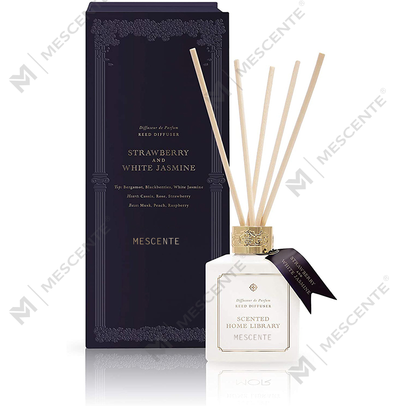 M&Scent Grosir Mewah Private Label Botol Keramik Bunga Kayu Tongkat Aroma Reed Diffuser