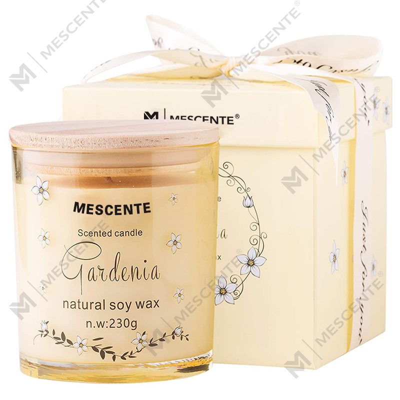 M&Scent Tempat Kaca Mewah Buatan Tangan Pilar Keramik Spiritual Lilin Beraroma Vanila Dengan Kristal