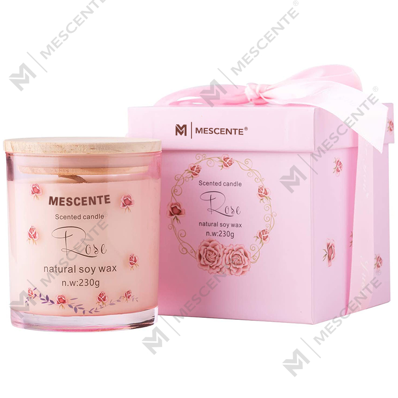 M&Scent Tempat Kaca Mewah Buatan Tangan Pilar Keramik Spiritual Lilin Beraroma Vanila Dengan Kristal