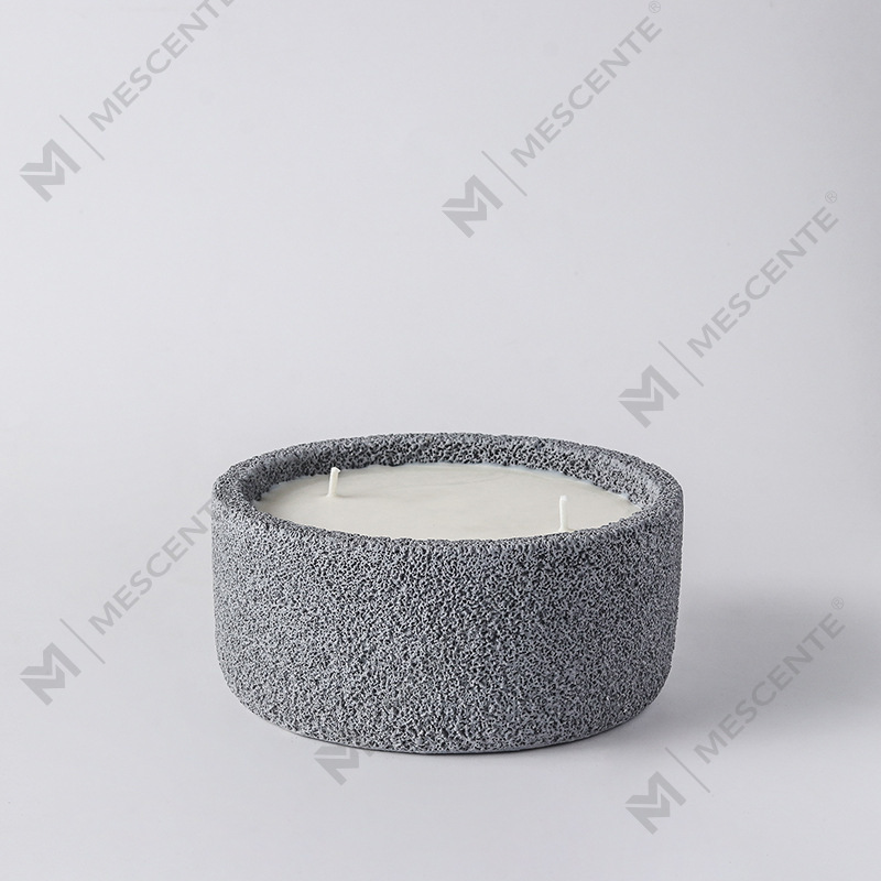 M&Scent Logo Buatan Tangan Mewah Lilin Pilar Spiritual Kaca Beraroma Dengan Kristal, Lilin 3 Sumbu
