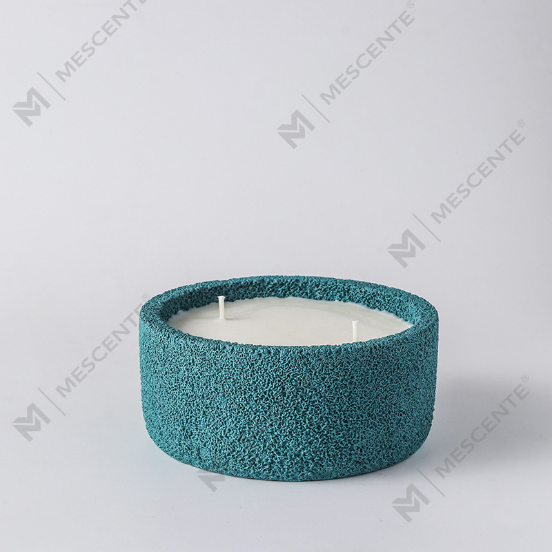 M&Scent Logo Buatan Tangan Mewah Lilin Pilar Spiritual Kaca Beraroma Dengan Kristal, Lilin 3 Sumbu