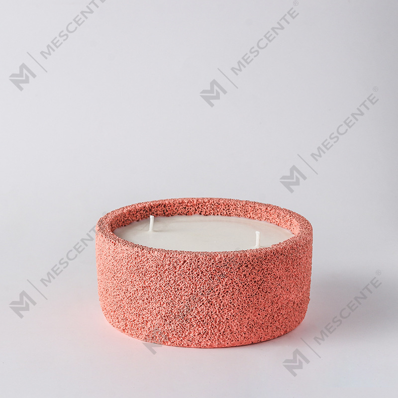 M&Scent Logo Buatan Tangan Mewah Lilin Pilar Spiritual Kaca Beraroma Dengan Kristal, Lilin 3 Sumbu