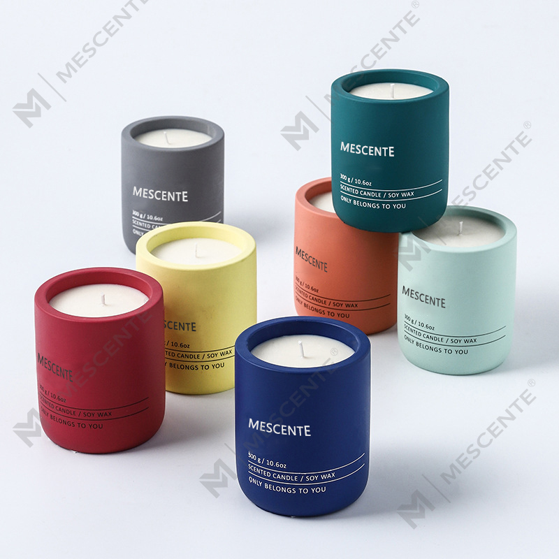 M&Scent Pijat Mewah Dekoratif yang Disesuaikan Label Pribadi Kristal Keramik Lilin Lilin Kedelai Beraroma Woodwick
